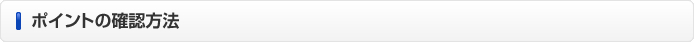 ポイントの確認方法